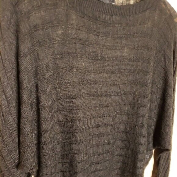 Express Womens Black Batwing Oversized Thin Short Sweater Medium - Picture 4 of 8